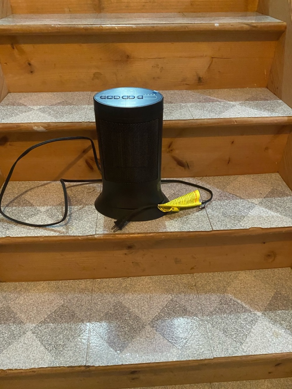 Black Portable electric heaterwith Easy Top Controls